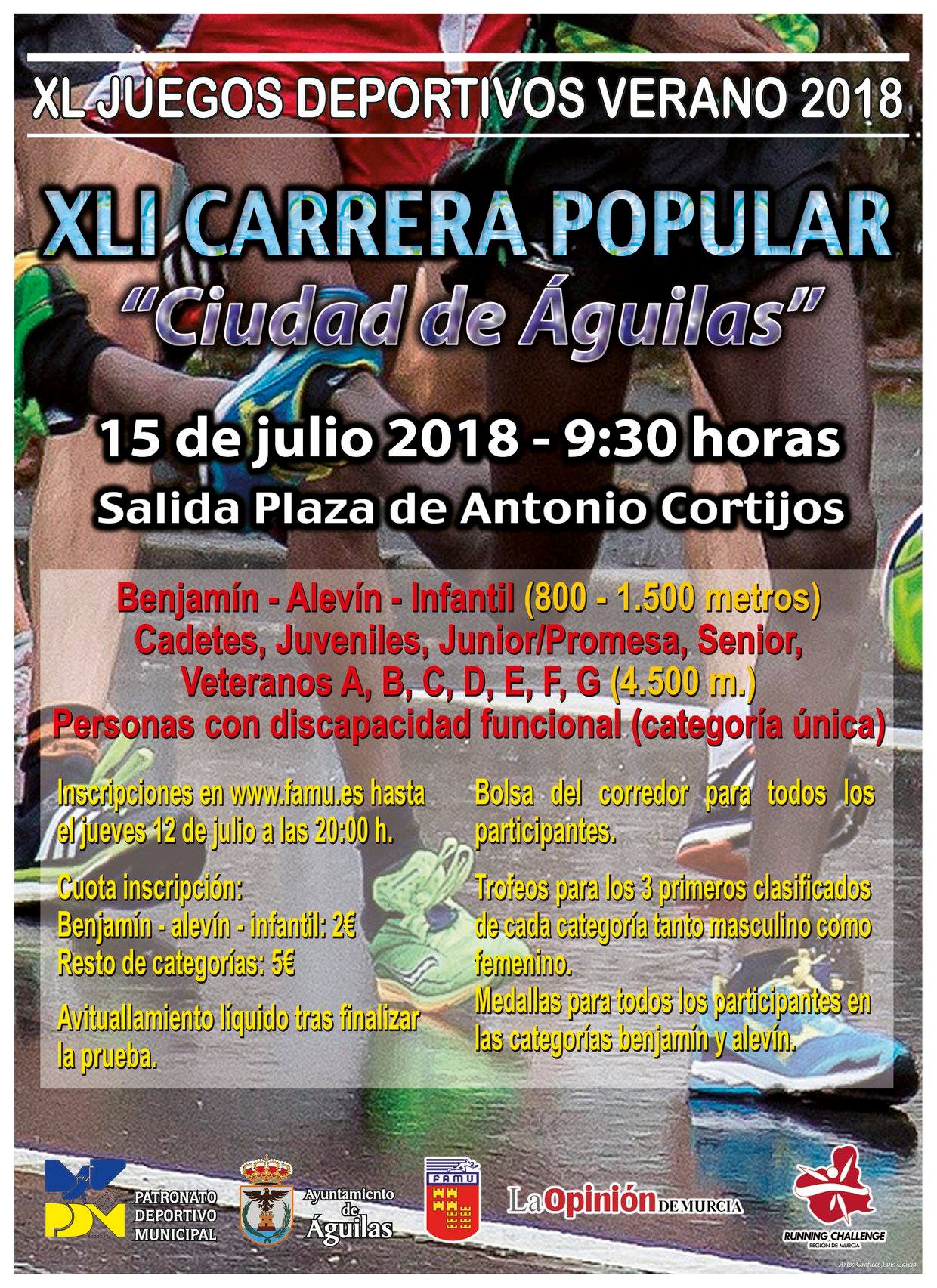 Xli carrera popular ciudad de aguilas